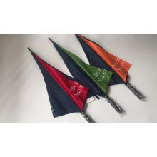 Parapluie de golf personnalisé bleu et orange avec logo imprimé